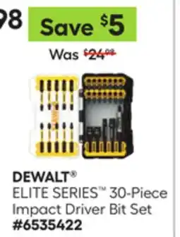 Lowe's ELITE SERIES 30-Piece Impact Driver Bit Set offer