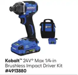 Lowe's 24V⁺ Max 1/4-in Brushless Impact Driver Kit offer