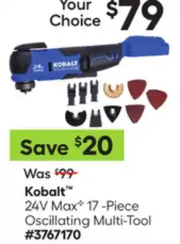 Lowe's 24V Max* 17 -Piece Oscillating Multi-Tool offer
