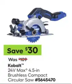 Lowe's 24V Max✧ 4.5-in Brushless Compact Circular Saw offer