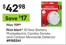 Lowe's 10-Year Battery Photoelectric Combo Smoke and Carbon Monoxide Detector offer