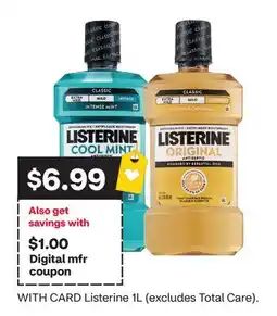 CVS Listerine 1L (excludes Total Care) offer