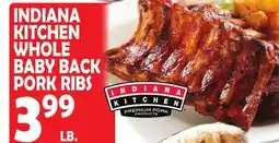 Bravo Supermarkets INDIANA KITCHEN WHOLE BABY BACK PORK RIBS offer