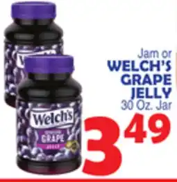 Bravo Supermarkets Jam or Welch's GRAPE JELLY offer