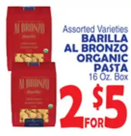 Bravo Supermarkets BARILLA AL BRONZO ORGANIC PASTA offer