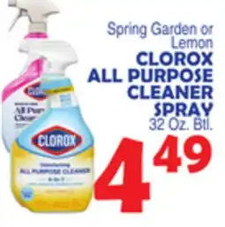Bravo Supermarkets CLOROX ALL PURPOSE CLEANER SPRAY offer