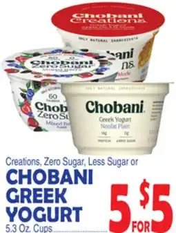 Bravo Supermarkets CHOBANI GREEK YOGURT offer