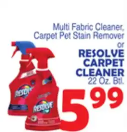Bravo Supermarkets RESOLVE CARPET CLEANER offer