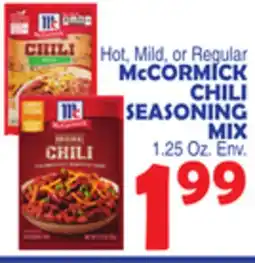 Bravo Supermarkets McCORMICK CHILI SEASONING MIX offer
