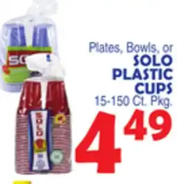 Bravo Supermarkets SOLO PLASTIC CUPS offer