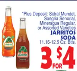 Bravo Supermarkets JARRITOS SODA offer