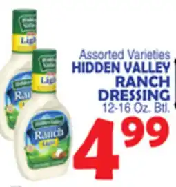 Bravo Supermarkets HIDDEN VALLEY RANCH DRESSING offer