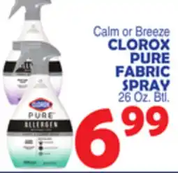 Bravo Supermarkets CLOROX PURE FABRIC SPRAY offer