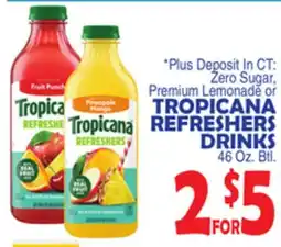 Bravo Supermarkets TROPICANA REFRESHERS DRINKS offer