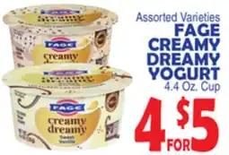 Bravo Supermarkets FAGE CREAMY DREAMY YOGURT offer