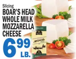 Bravo Supermarkets BOAR'S HEAD WHOLE MILK MOZZARELLA CHEESE offer