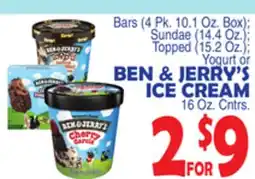 Bravo Supermarkets BEN & JERRY'S ICE CREAM offer