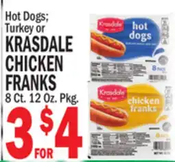 Bravo Supermarkets KRASDALE CHICKEN FRANKS offer
