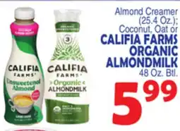Bravo Supermarkets CALIFIA FARMS ORGANIC ALMONDMILK offer