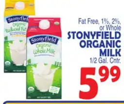 Bravo Supermarkets STONYFIELD ORGANIC MILK offer