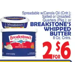Bravo Supermarkets BREAKSTONE'S WHIPPED BUTTER offer