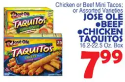 Bravo Supermarkets JOSE OLE BEEF CHICKEN TAQUITOS offer