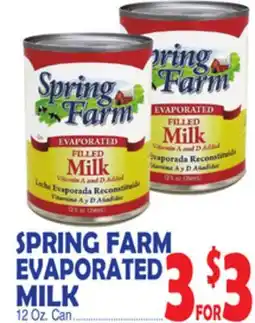 Bravo Supermarkets SPRING FARM EVAPORATED MILK offer
