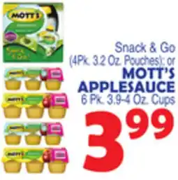 Bravo Supermarkets MOTT'S APPLESAUCE offer