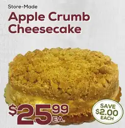 DeCicco & Sons Apple Crumb Cheesecake offer