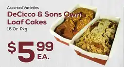 DeCicco & Sons DeCicco & Sons Own Loaf Cakes offer