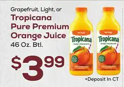 DeCicco & Sons Tropicana Pure Premium Orange Juice offer