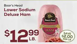 DeCicco & Sons Boar's Head Lower Sodium Deluxe Ham offer