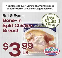 DeCicco & Sons Bell & Evans Bone-In Split Chicken Breast offer