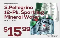DeCicco & Sons S.Pellegrino 12-Pk. Sparkling Mineral Water offer