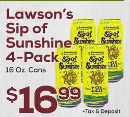 DeCicco & Sons Lawson's Sip of Sunshine 4-Pack offer