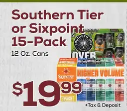 DeCicco & Sons Southern Tier or Sixpoint 15-Pack offer