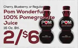 DeCicco & Sons Pom Wonderful 100% Pomegranate Juice offer