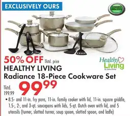 Boscov's HEALTHY LIVING Radiance 18-Piece Cookware Set offer
