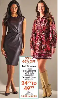 Boscov's Fall Dresses offer