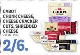 Kings Food Markets CABOT CHUNK CHEESE, CHEESE CRACKER CUTS, SHREDDED CHEESE offer