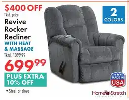Boscov's Revive Rocker Recliner WITH HEAT & MASSAGE offer