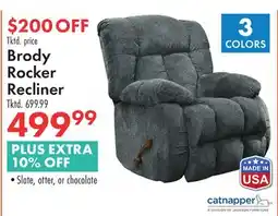 Boscov's Brody Rocker Recliner offer