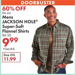 Boscov's Mens JACKSON HOLE Super-Soft Flannel Shirts offer