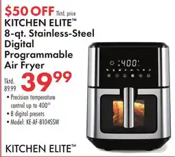 Boscov's KITCHEN ELITE 8-qt. Stainless-Steel Digital Programmable Air Fryer offer