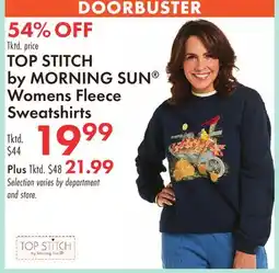 Boscov's TOP STITCH by MORNING SUN Womens Fleece Sweatshirts offer