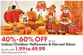 Boscov's Indoor/Outdoor Halloween & Harvest Décor offer
