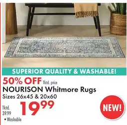 Boscov's NOURISON Whitmore Rugs offer