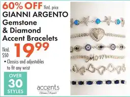 Boscov's GIANNI ARGENTO Gemstone & Diamond Accent Bracelets offer