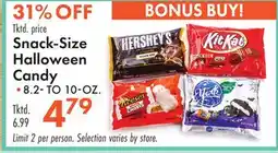 Boscov's Snack-Size Halloween Candy offer