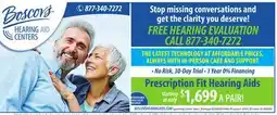 Boscov's Prescription Fit Hearing Aids offer